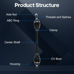 ECCPP CV Joint Axle Fits Can-Am Maverick X3 2018-2022 64" Rear Left/Right ECCPP