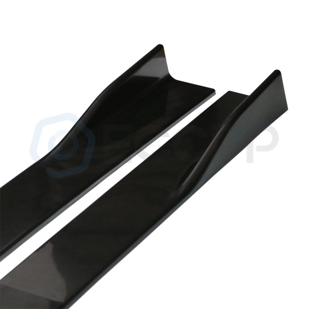 Black Front Bumper Spoiler Body Kit / 86" Side Skirt /Rear Lip Fit For Universal 6B93BC-57