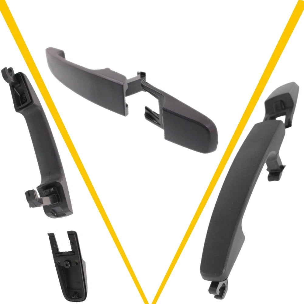 Front & Rear Exterior Door Handle For 2008-11 Focus Ford Set of 4 Black Plastic 6B93BC-57