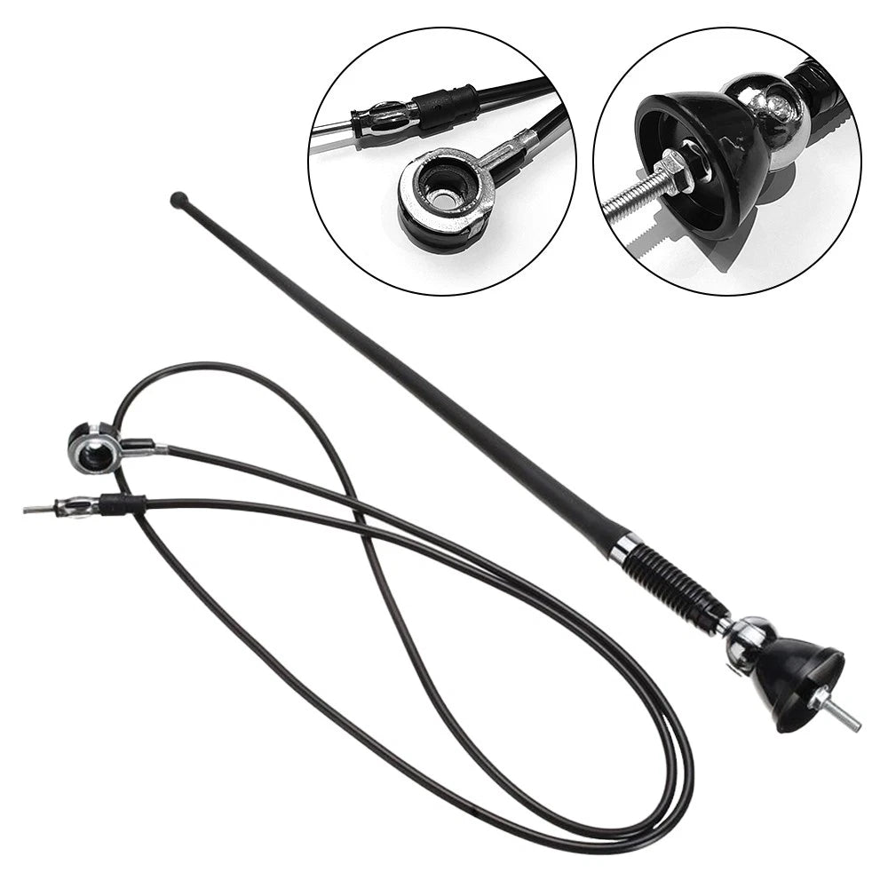 16" Universal Mount Swivel Base Radio Amplified AM/FM Signal Aerial Antenna EOA 6B93BC-57