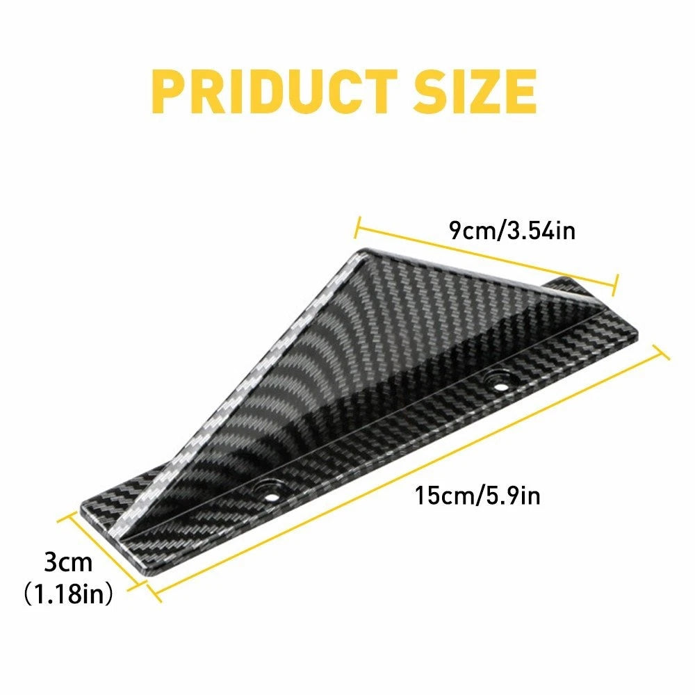 4x Car Lip Bumper Rear Diffuser Shark Splitter Accessories Fins Carbon Fiber USA 6B93BC-57