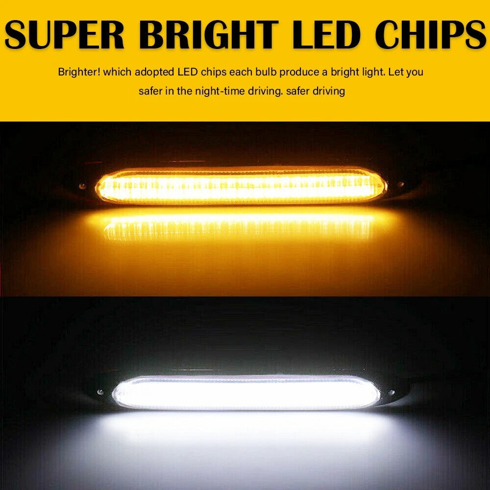 11" Sequential LED DRL Strip Headlight Light Daytime Running Signal Lamp 2pcs EA 6B93BC-57