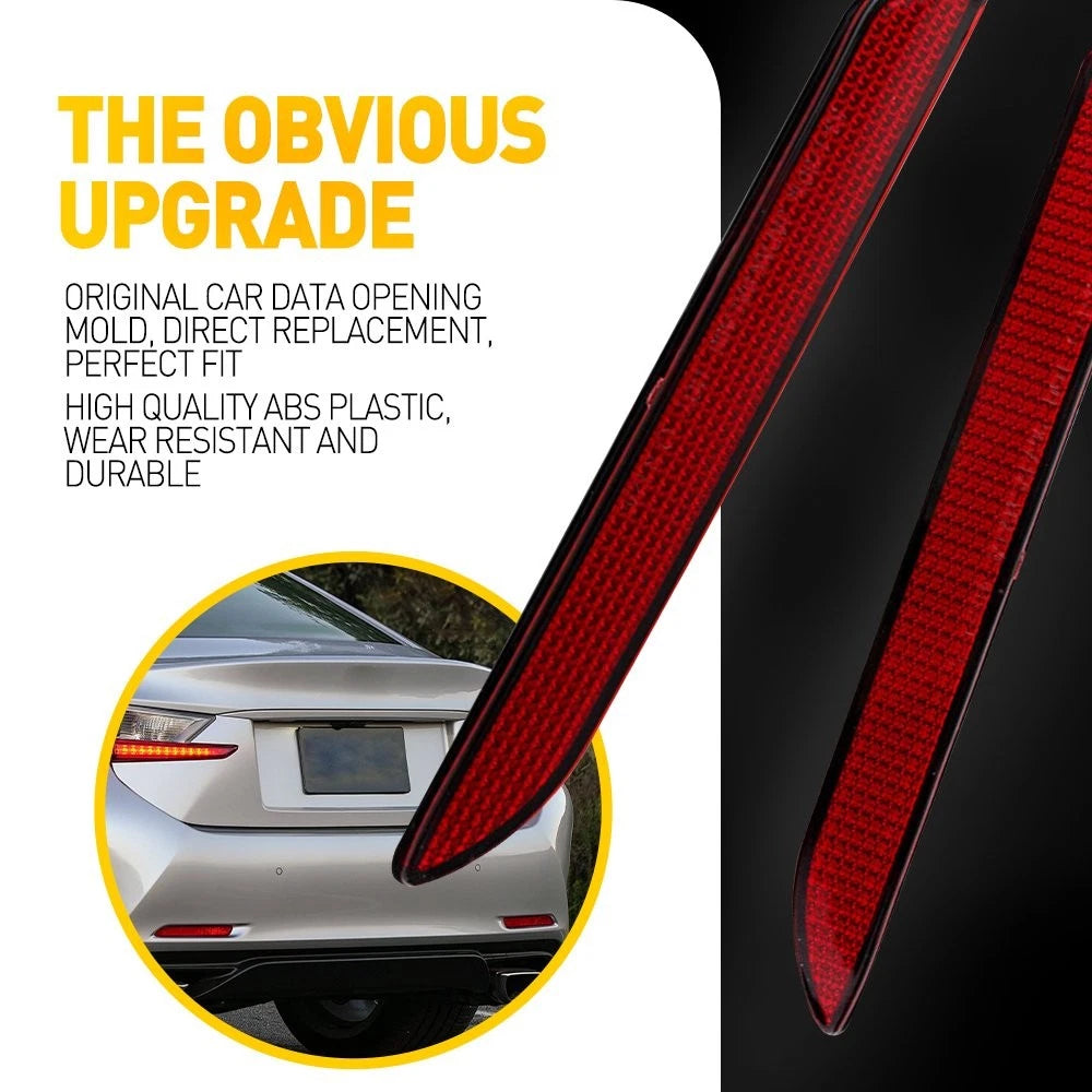 2Pcs Fit Toyota Sienna 2010 11-2017 Rear Bumper Red Reflector Light Brake Lamp 6B93BC-57