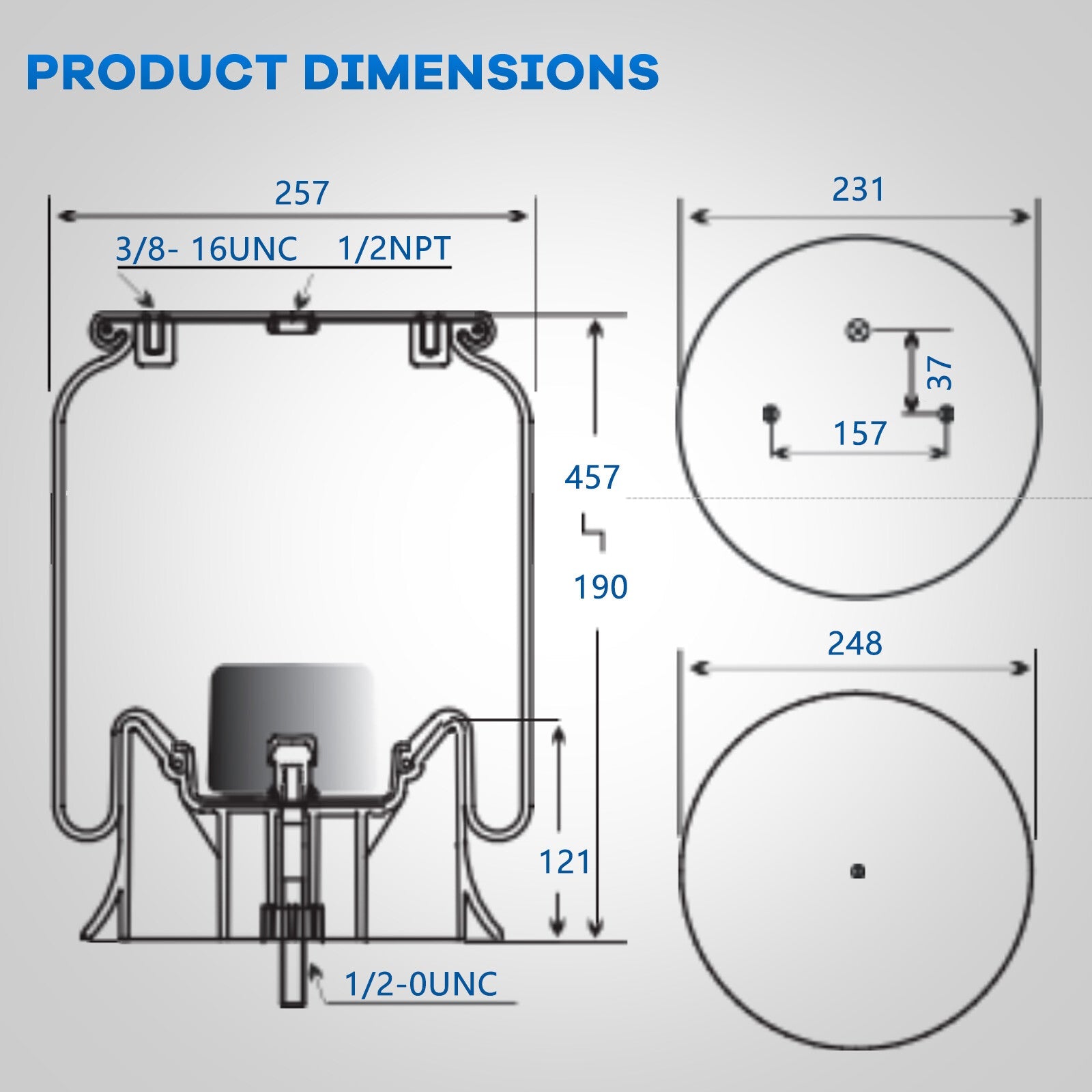 Air Suspension Spring Bag W01-358-9069 1R12-069 For Peterbilt Goodyear ContiTech 6B93BC-57