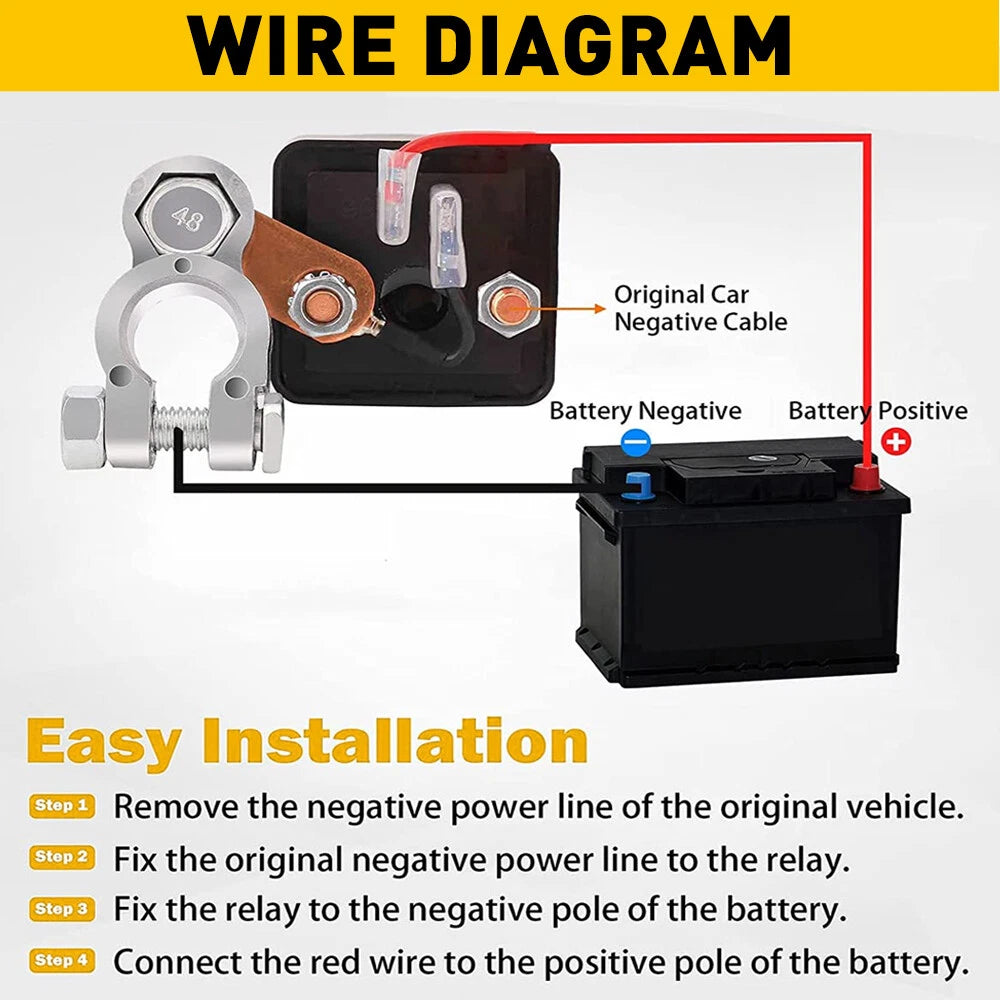 Car Battery Disconnect Switch Power Kill Master Isolator Off Cut Remote Control 6B93BC-57