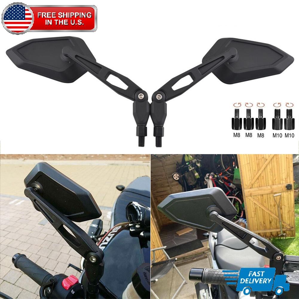 For Can-Am Ryker 600 900 Sport 8mm 10mm Motorcycle Rearview Side Wing Mirrors US