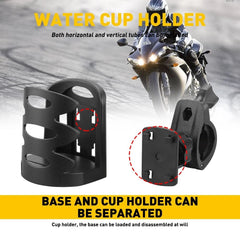 Black Bottle Drink Motorcycle Cup Holder Universal Mount for ATV Bicycle EOA 6B93BC-57