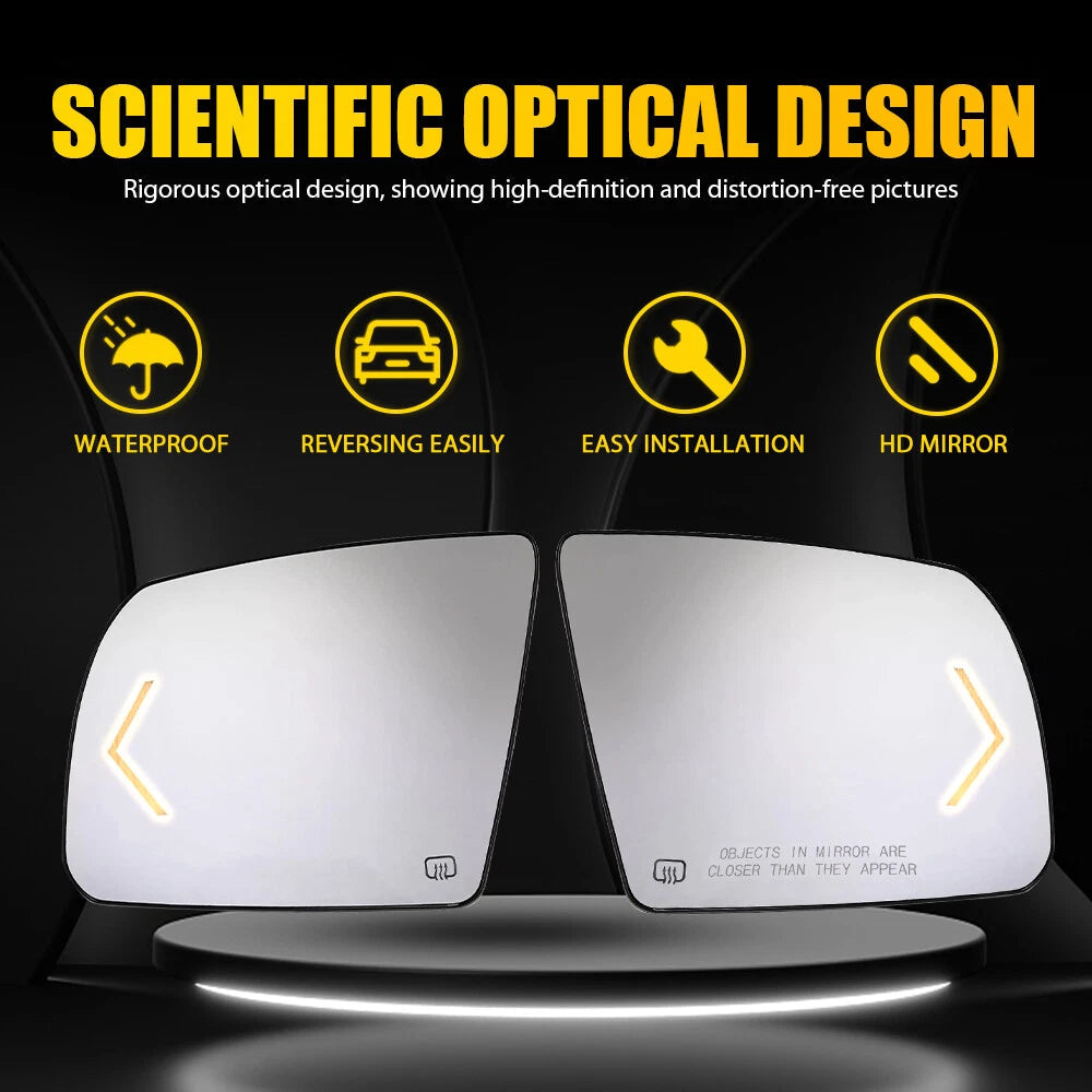 2PCS Right＆Left Side Mirror Glass Set For Tundra Sequoia 2007-2017 Heated Signal 6B93BC-57