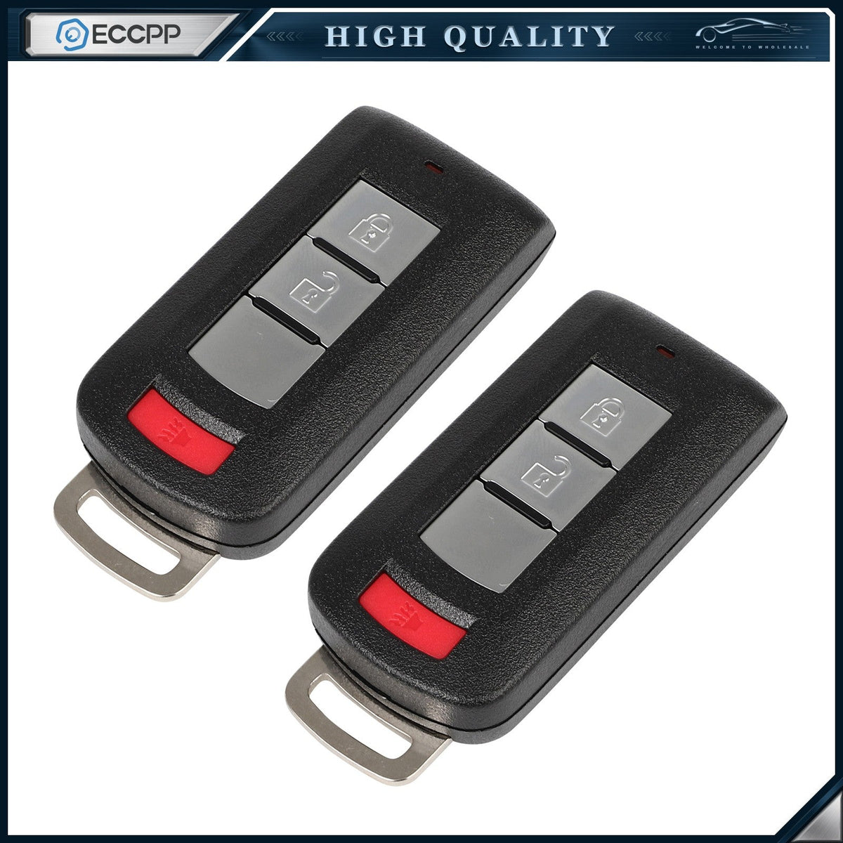 For Mitsubishi Lancer 2008-2017 OUC644M-KEY-N 2Pcs Remote Car Key Fob 6B93BC-57