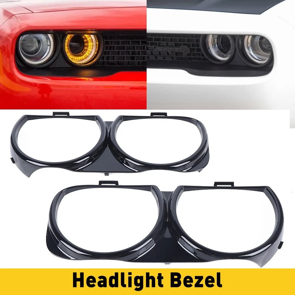 Front Headlight Lamp Bezel Trim Left & Right for 2015-20 Dodge Challenger US EOA 6B93BC-57