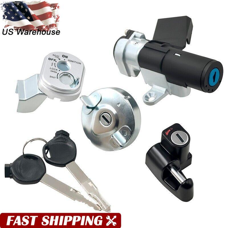 Ignition Switch Fuel Gas Tank Cap Lock Key Set for Honda Ruckus 50 2006-2024 6B93BC-57