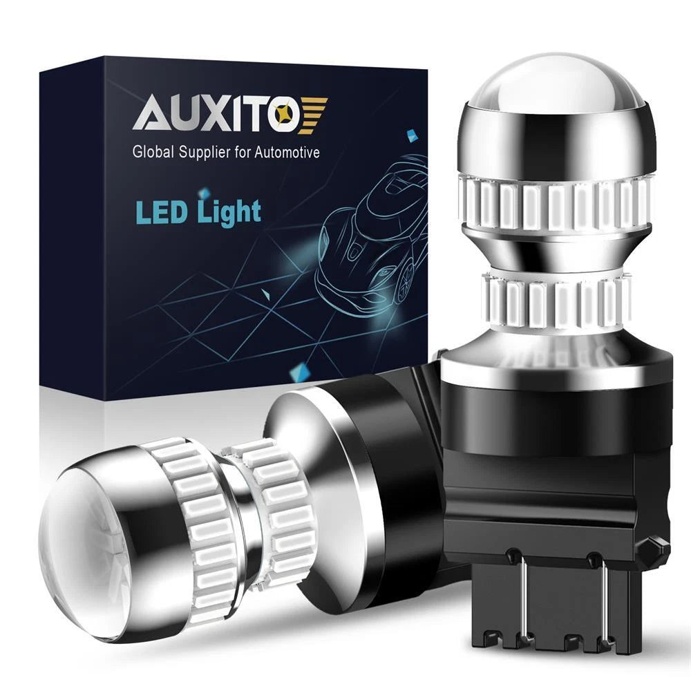 2X AUXITO 3156 3157 4057 LED Break Tail Light Stop Singal Bulb RED Light 54H EA AUXITO