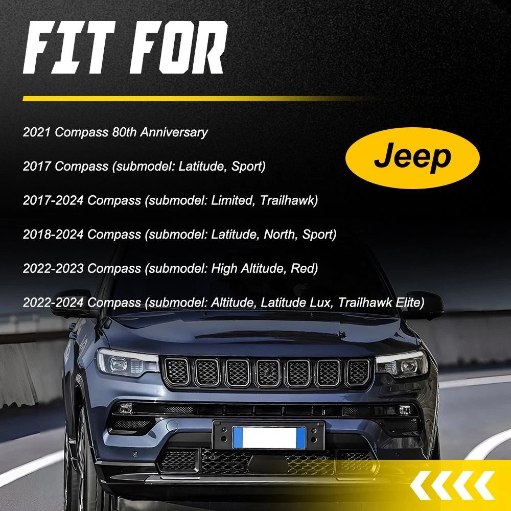 2X For 2017-24 Jeep Compass Front Bumper Support Brackets Retainers Left Right A 6B93BC-57