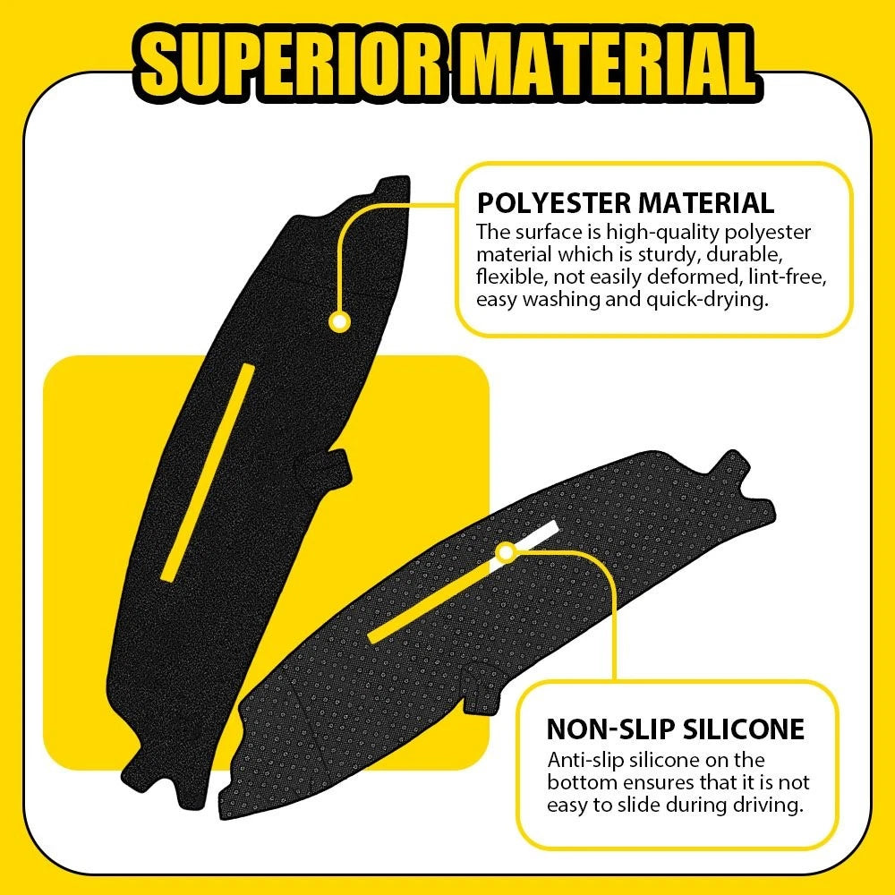 Black Dash Mat Dashboard Cover For Chevy Silverado C1500 C2500 C3500 1997 1998 A 6B93BC-57
