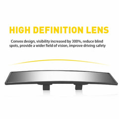 Angle View Panoramic Wide Angle Rear View Mirro Mirror Lens 270mm White Tint EA 6B93BC-57