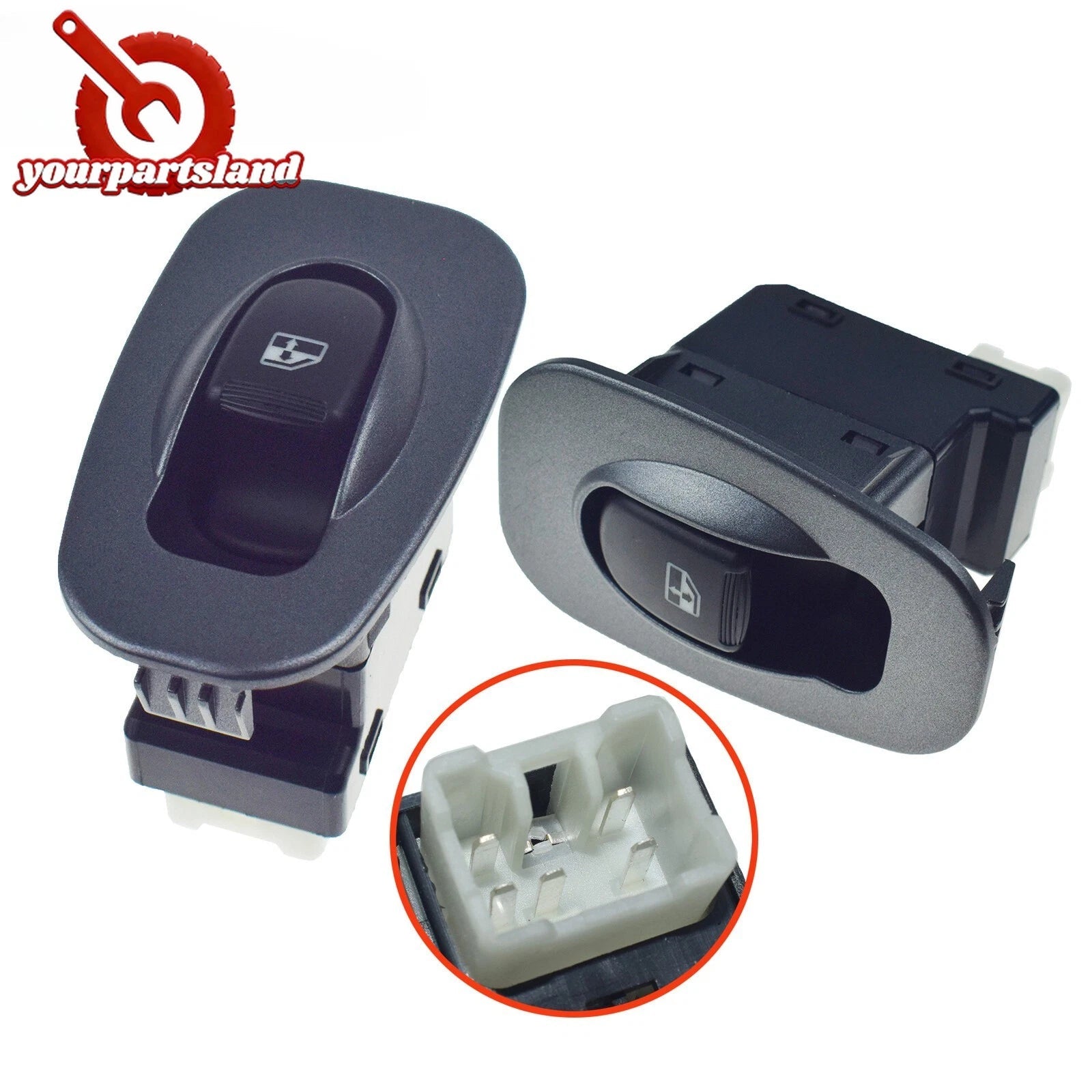 2PCS Power Window Single Switch Button For Hyundai Accent 2000-2006 93580-25015 6B93BC-57