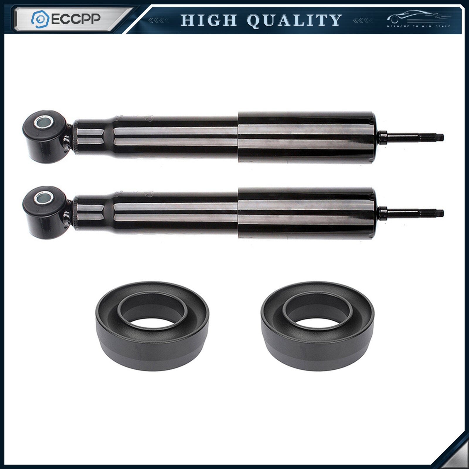 2" Front Leveling Kit & 2X Shocks Strut Fits Dodge Ram 1500 2500 1994-2001 2WD 6B93BC-57