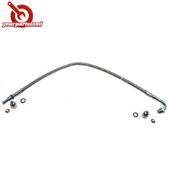 75CM Turbo Oil Feed Line Tube & 2 Connectors for 1989-98 Dodge Cummins 6BT 5.9L 6B93BC-57