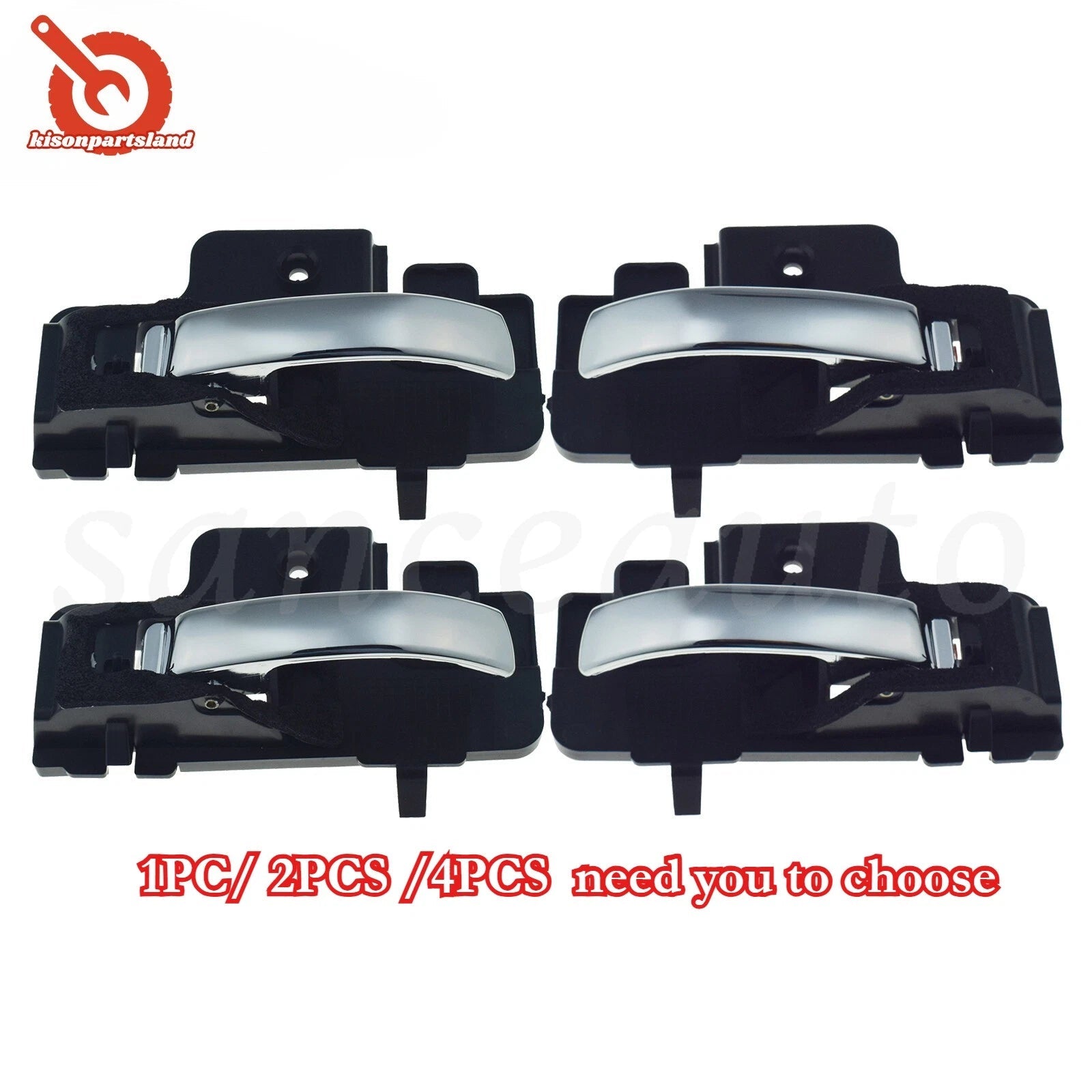 Interior Inside Door Handle Chrome For 07-12 Dodge Caliber 07-10 Jeep Compass 6B93BC-57