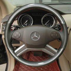 Carbon Fiber Leather Steering Wheel Hand-stitch on Cover For Mercedes Benz R350