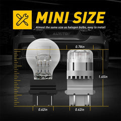 2X AUXITO 3157 4157 LED Amber Yellow Turn Signal Blinker Corner Light bulb 9SMD AUXITO