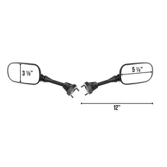 Black Rear View Side Mirrors For Kawasaki Ninja ZX10R ZX6R 2005 2006 2007 2008