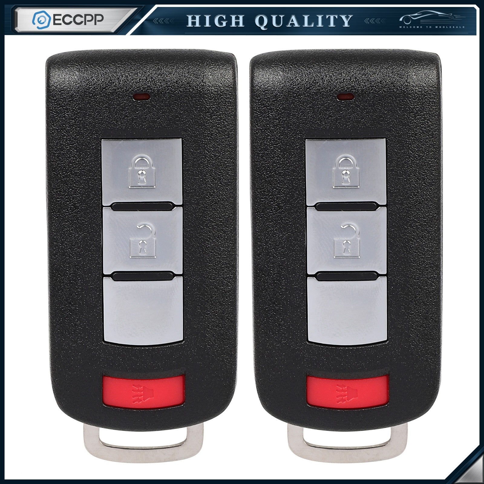 For Mitsubishi Lancer 2008-2017 OUC644M-KEY-N 2Pcs Remote Car Key Fob 6B93BC-57
