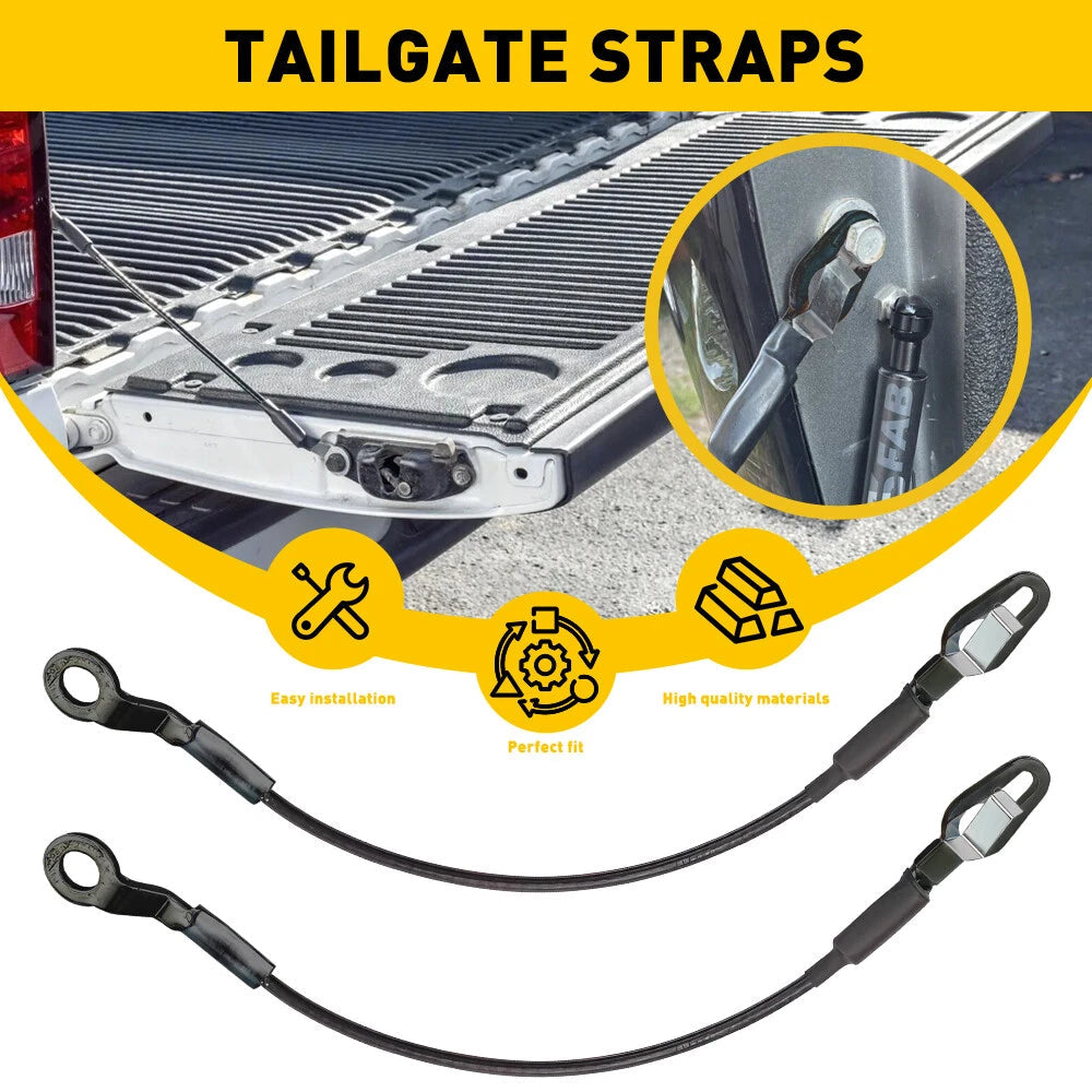 Tailgate Hinges Cables Repair Kit Set Fits 2003-2006 Chevy Silverado GMC Sierra 6B93BC-57