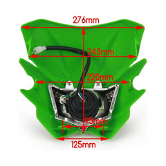 Green 25W Off Road Dirt Bike Headlight For KDX 220R KLX DRDS YZ XT DT SX KX