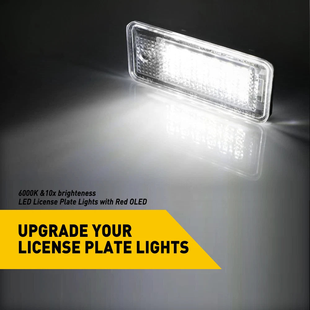 2 PCS LED Free Error License Plate For Audi Light A3 A4 S3 S4 A6 S6 Q7 A8 RS4 6B93BC-57