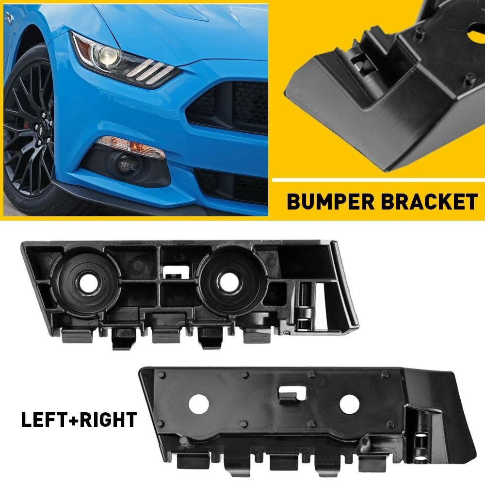 Bumper Bracket Set For 2015-2017 Ford Mustang Support Side Front Steel 2Pc EOA 6B93BC-57