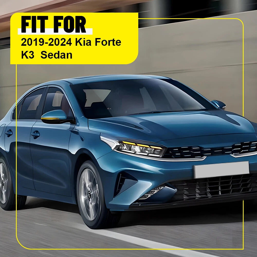 6PC Gloss Black Door Window Pillar Post Cover Trim For Kia Forte Sedan 2019-2023 6B93BC-57