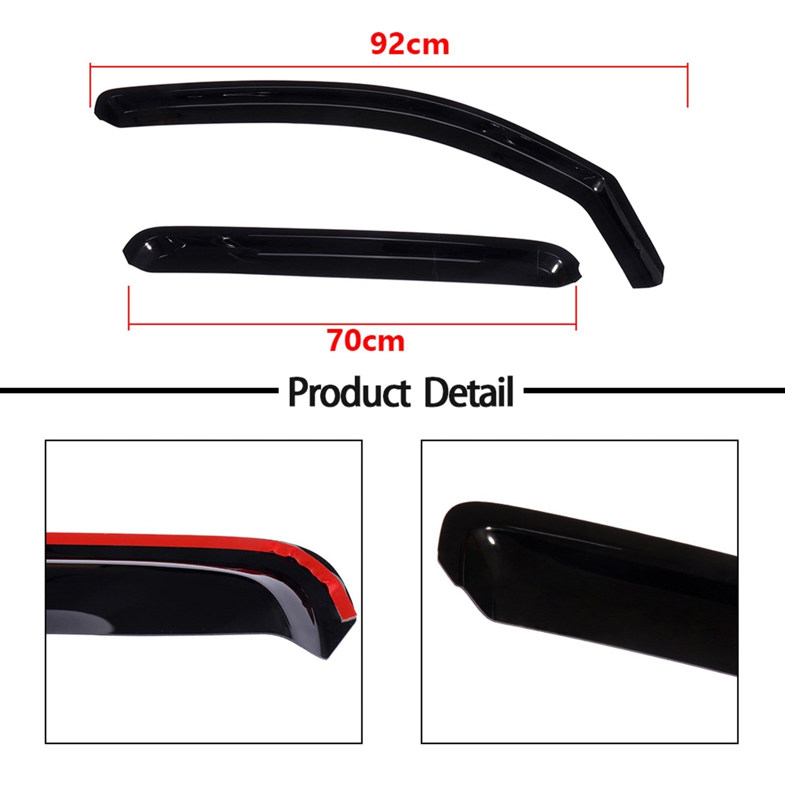 Guard Outside Mount Tape-On Window Visor for 05-15 Toyota Tacoma Double Cab 6B93BC-57
