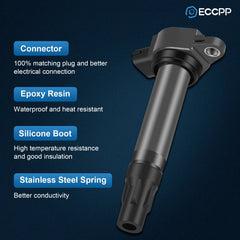 ECCPP 4 Ignition Coils For 09-17 Lancer 2.4L 07-16 Outlander 3.0L ECCPP
