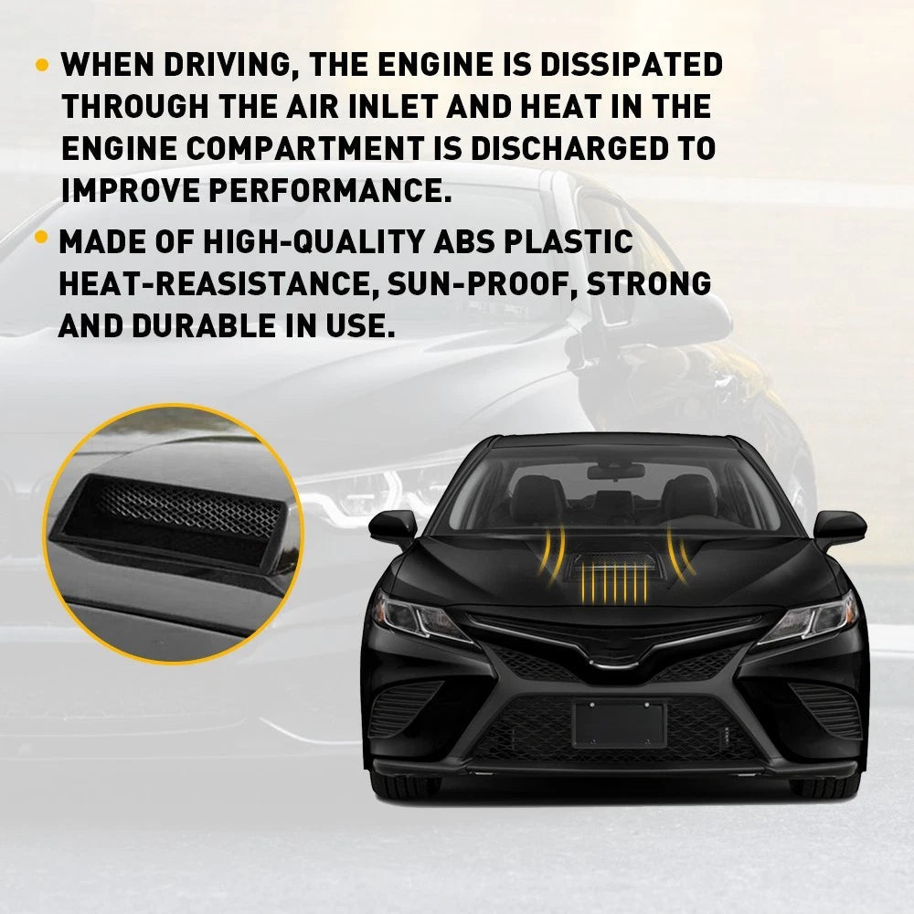 Universal Car Decorative Air Flow Intake Hood Vent Scoop Bonnet Sticker Cover EA 6B93BC-57
