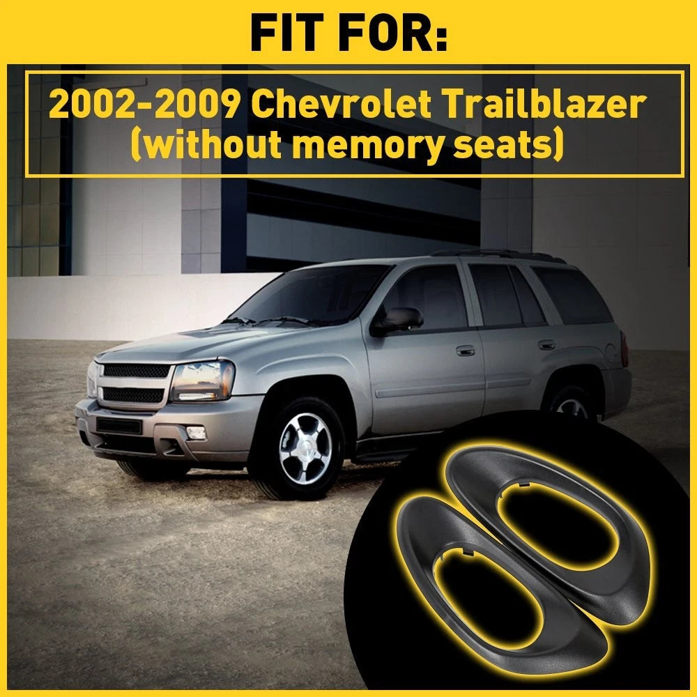 FOR 02-09 Chevy Trailblazer Set Front Inside Handle Door Trim Bezel Textured EOA 6B93BC-57