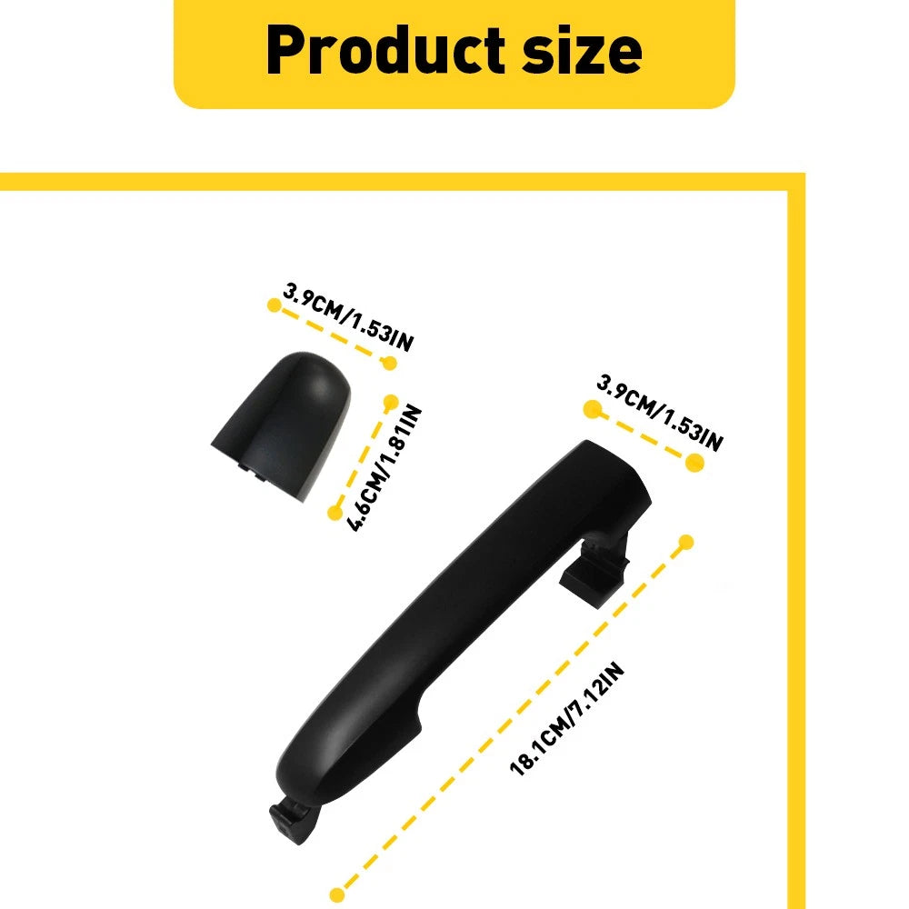 For 06-10 Hyundai Sonata Front Exterior Door Passenger Handle Primed Plastic EOA 6B93BC-57