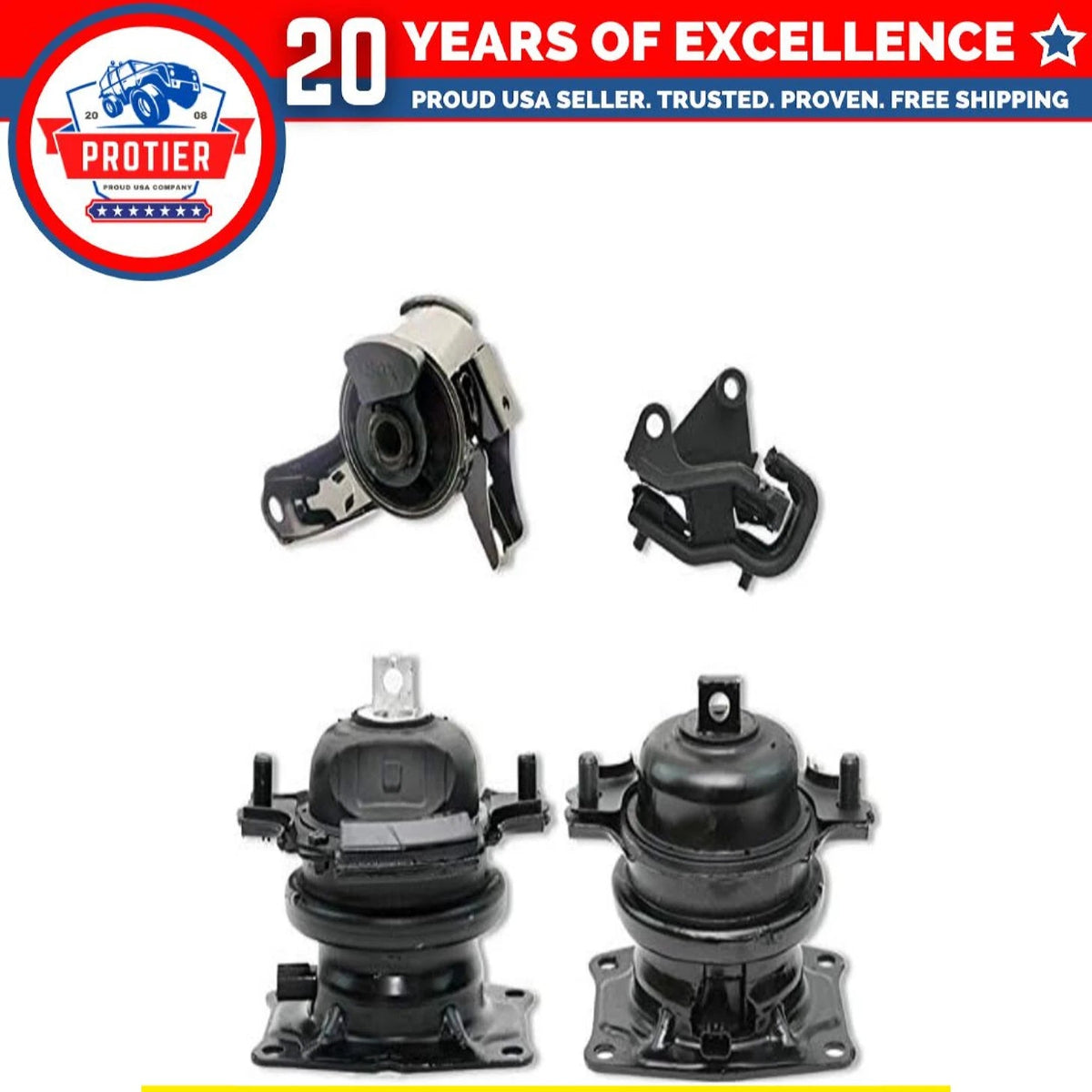 Fits 2007 Honda Odyssey 3.5L i-VTEC AUTO Motor & Front Trans Mount Set 4pcs : 6B93BC-57