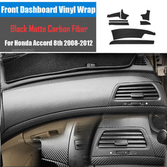 Carbon Fiber Pattern Center Console Molding Sticker Decals For Honda Accord 8th