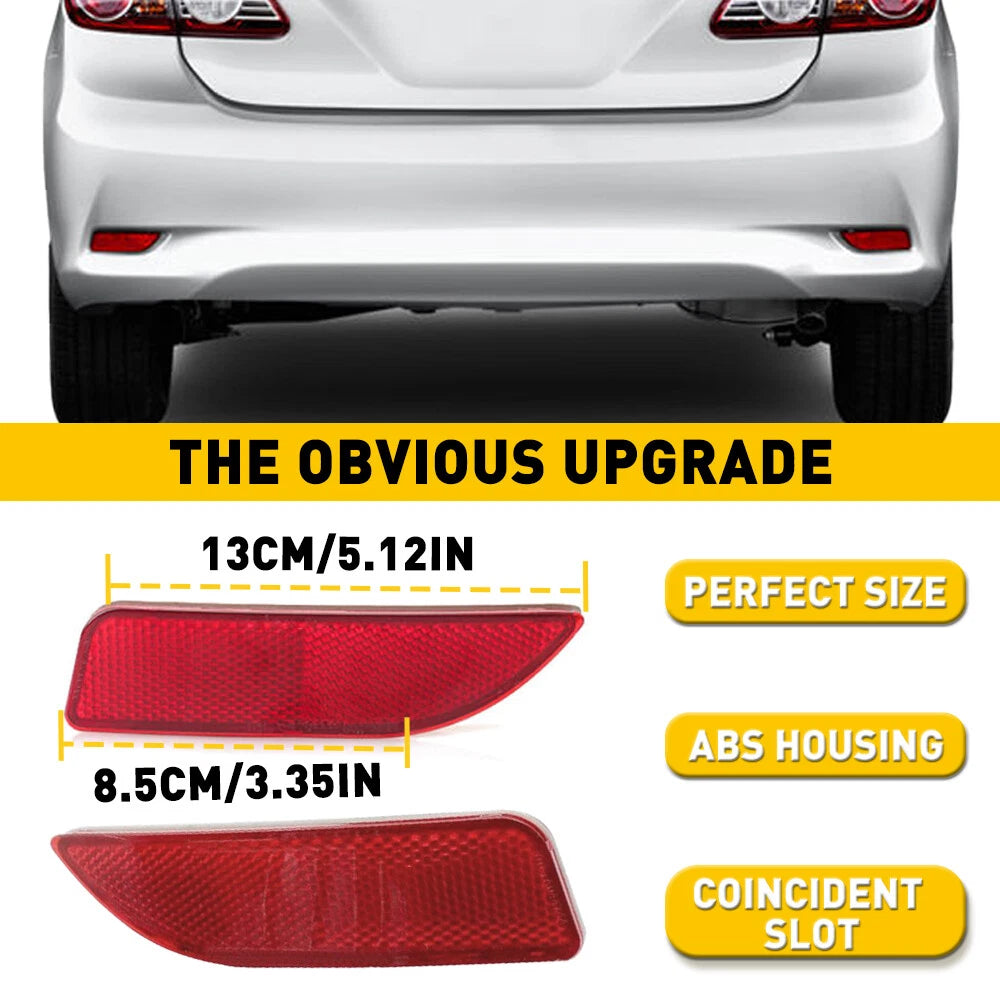 Red Rear Bumper Reflector LED Brake Tail Light For Toyota Corolla 2011 2012-2013 6B93BC-57