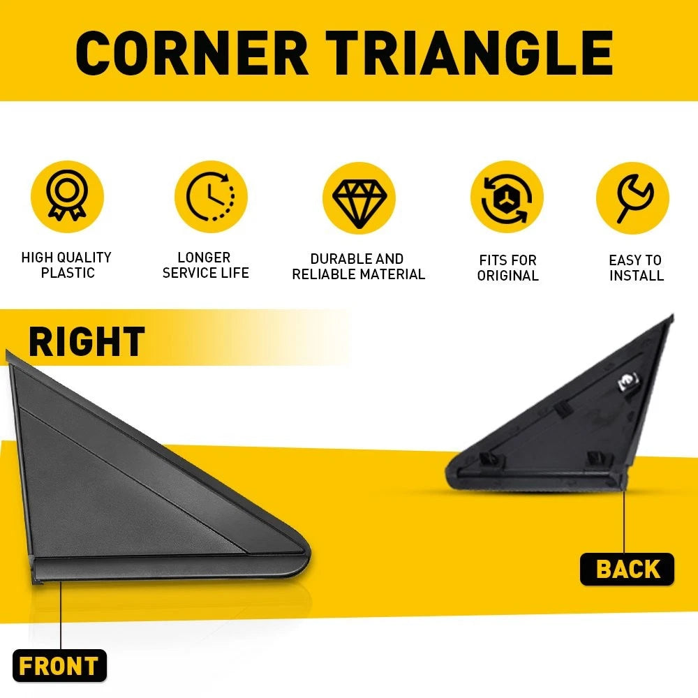 For 2008-2020 Dodge Grand Caravan Right Mirror Triangle Corner Molding Fender EA 6B93BC-57