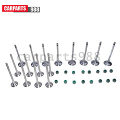 8x Intake + 8x Exhaust Valves + 16x Valve Stem Seal For Audi A3 A5 Golf GTI EOS 6B93BC-57