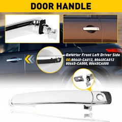 For 2010-2013 Nissan Rogue Front Car Left Outside Chrome Door Handle Smart Entry 6B93BC-57