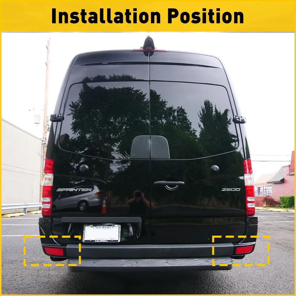 Rear Bumper Reflector Set For 2010-2018 Mercedes Sprinter Benz 2500 3500 3500XD 6B93BC-57