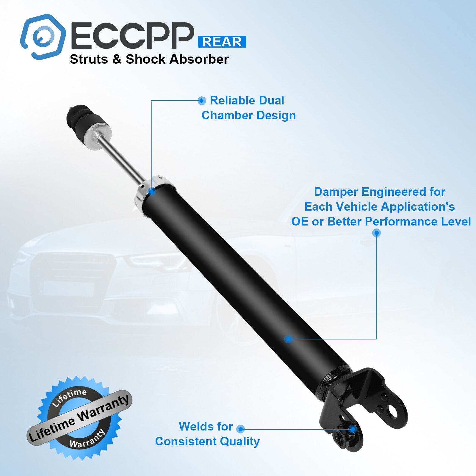 Rear Pair Struts Shocks For 2007-2017 Nissan Altima Left Right ECCPP ECCPP