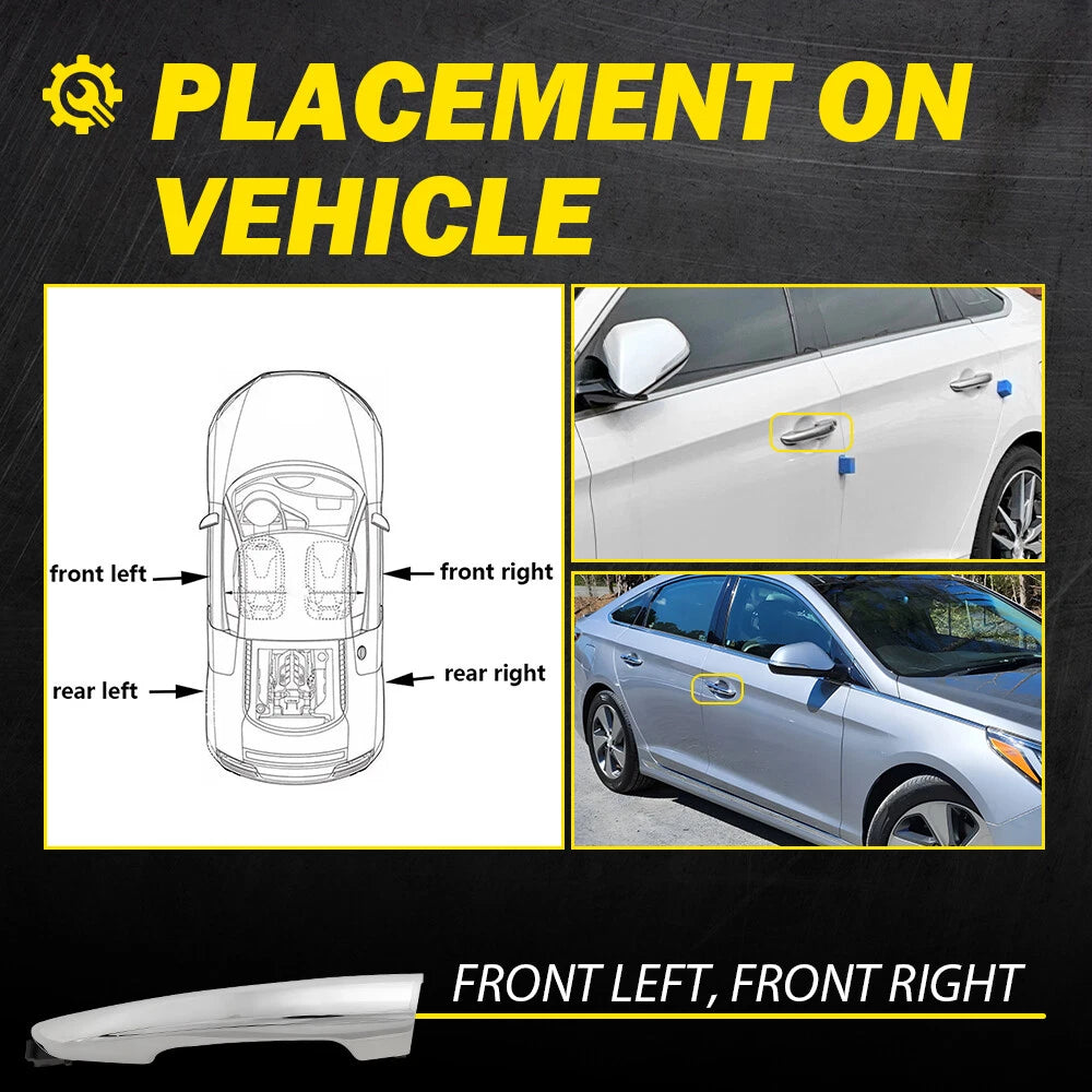 2pcs Front Left Right Side Outside Outer Door Handle For Hyundai Sonata 2015-19 6B93BC-57