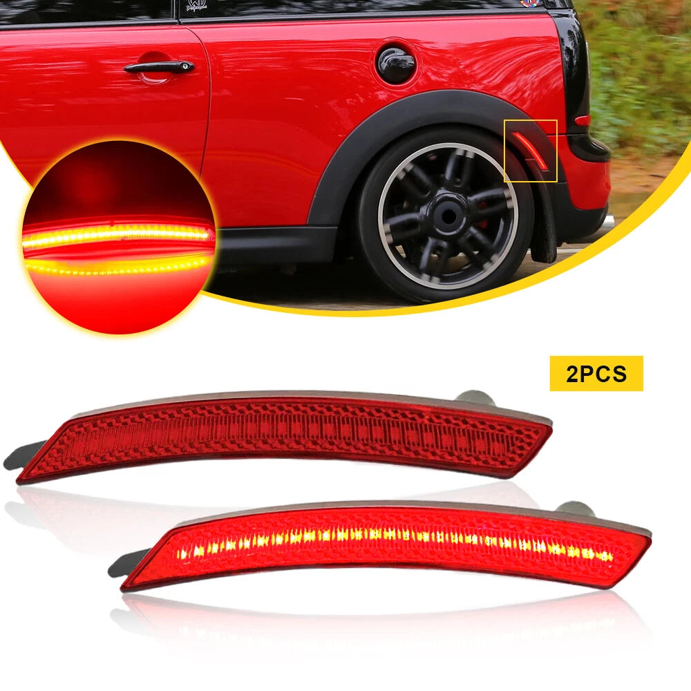 2PC Rear Side Marker LED Light For 07-16 MINI Cooper R55 R56 R57 R58 R59 R60 EOA 6B93BC-57
