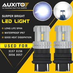AUXITO 3157 3156 LED 3020-SMD 6000K White Backup Tail Reverse Light DRL Bulbs EA AUXITO