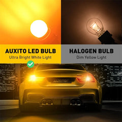 2X AUXITO 3157 4157 LED Amber Yellow Turn Signal Blinker Corner Light bulb 6T EA AUXITO