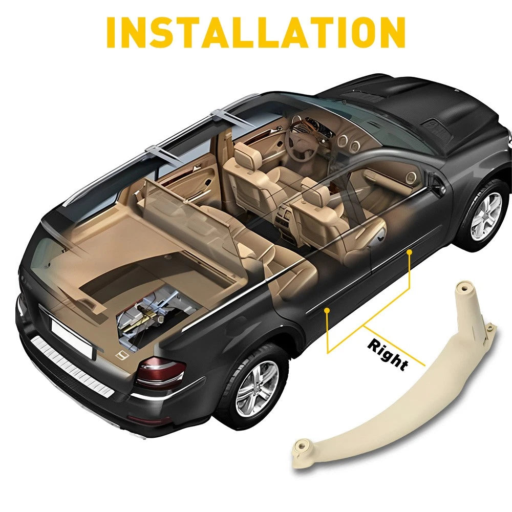 FOR 2007-2013 BMW E70 X5 SAV BEIGE RIGHT INNER DOOR PANEL HANDLE PULL TRIM COVER 6B93BC-57